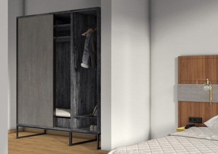 Дуб Галифакс глазурованный черный Н3178_3