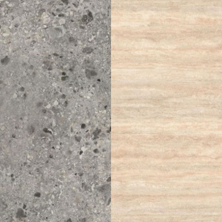 F021 ST75 Терраццо Триест серый F030 ST75 Травертин Маргарита